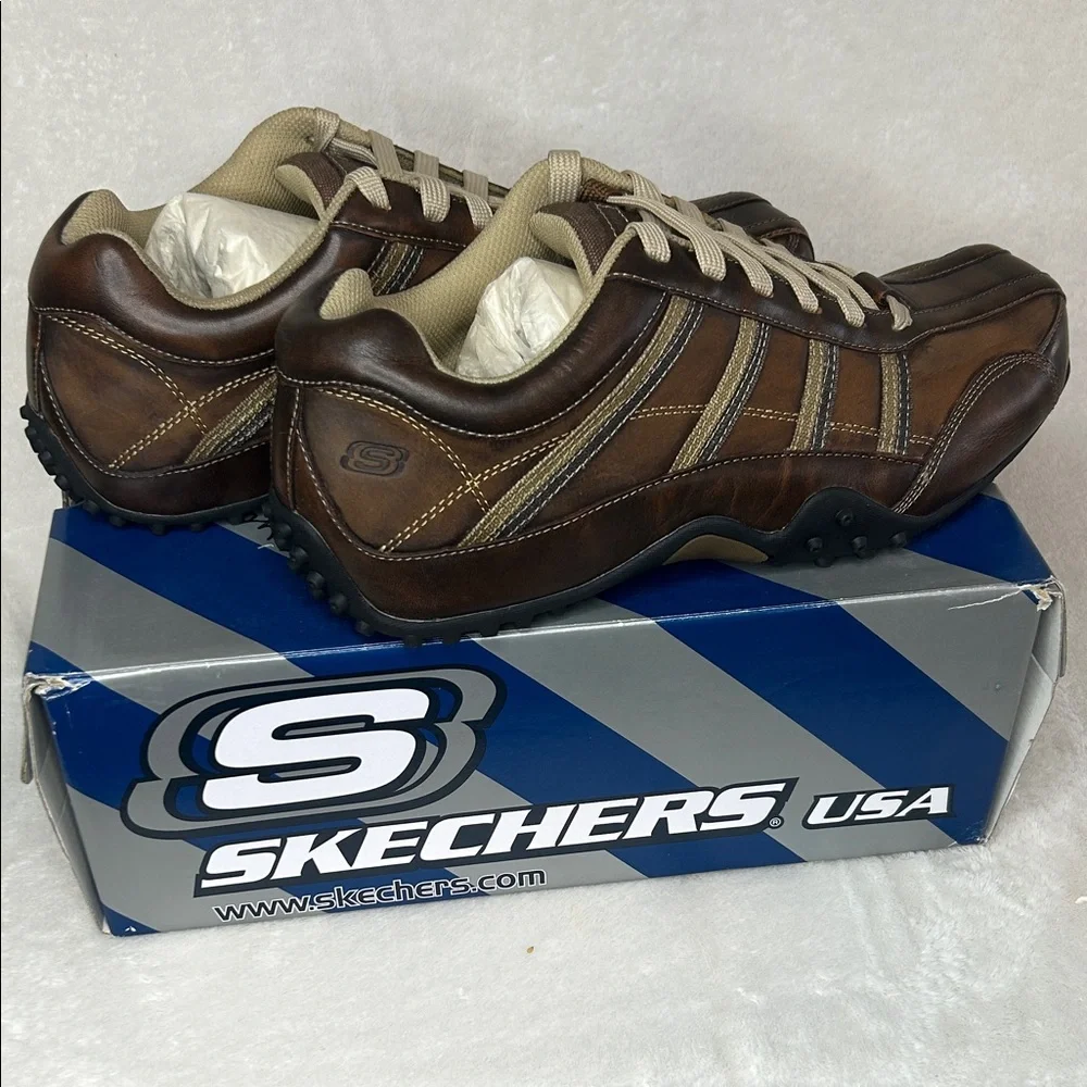 RARE!!! Early 2000’s! Skechers Men's Brown and Tan Sneakers